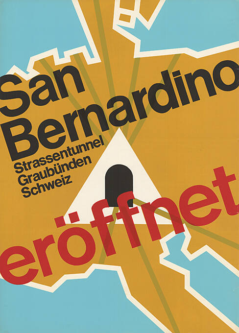 San Bernardino, Strassentunnel, Graubünden, Schweiz, eröffnet