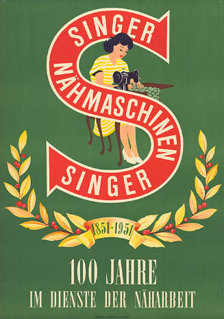 Singer Nähmaschinen, 100 Jahre im Dienste der Näharbeit