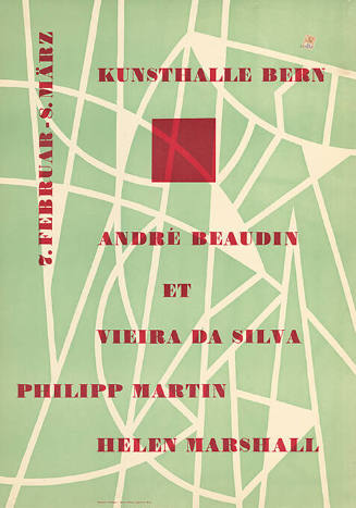 Vieira da Silva, Philipp Martin, Helen Marshall, André Beaudin, Kunsthalle Bern