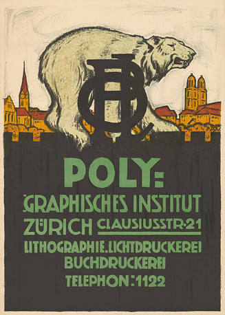 Poly-Graphisches Institut, Zürich, Lithographie. Lichtdruckerei, Buchdruckerei
