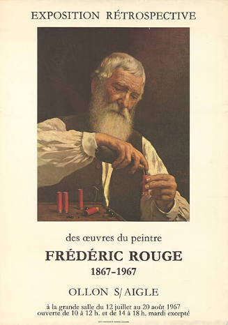 Frédéric Rouge, Exposition Rétrospective, Grande Salle Ollon sur Aigle