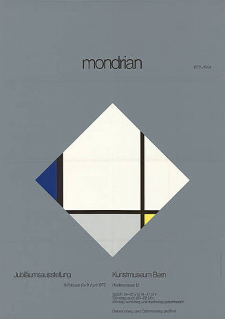 Mondrian, 1872–1944, Jubiläumsausstellung, Kunstmuseum Bern