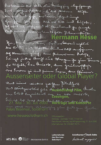 Hermann Hesse, Aussenseiter oder Global Player? Palais Besenval, Solothurn