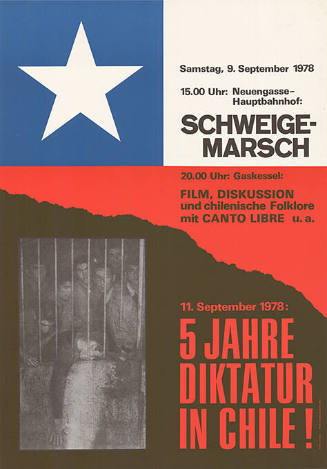 Schweigemarsch, 5 Jahre Diktatur in Chile!