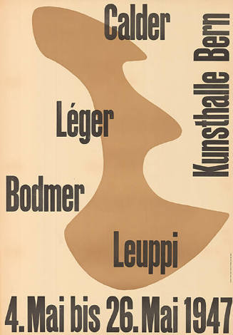 Calder, Léger, Bodmer, Leuppi, Kunsthalle Bern
