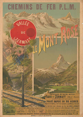 Chemins de fer P.L.M., Le Mont Rose, Vallée de Zermatt