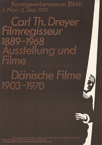 Carl Th. Dreyer, Filmregisseur 1889 – 1968, Ausstellung und Filme, Dänische Filme, 1903 – 1970, Kunstgewerbemusem Zürich