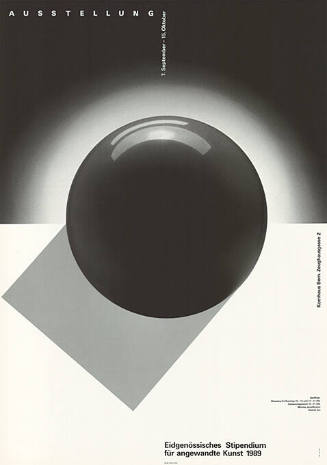 Ausstellung, Eidgenössisches Stipendium für angewandte Kunst 1989, Kornhaus Bern