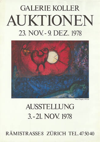 Galerie Koller, Auktionen, Ausstellung