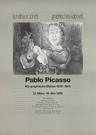 Pablo Picasso, 156 graphische Blätter 1970–1972, Kunsthaus Zürich, Graphisches Kabinett