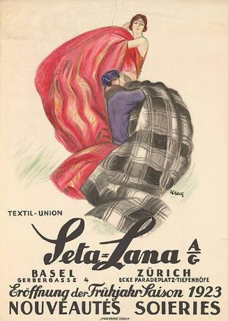 Textil-Union, Seta-Lana AG, Basel, Zürich, Eröffnung der Frühjahr-Saison 1923, Nouveautés soieries