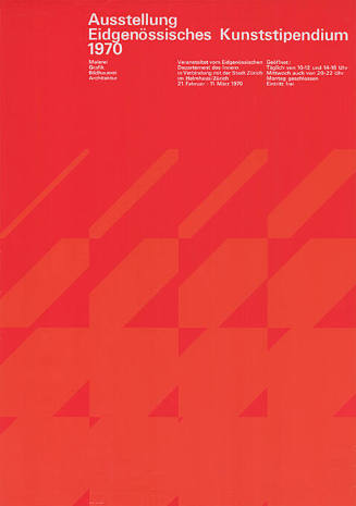 Ausstellung, Eidgenössisches Kunststipendium 1970, Helmhaus Zürich