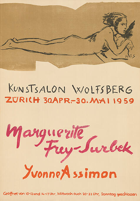 Marguerite Frey-Surbek, Yvonne Assimon, Kunstsalon Wolfsberg, Zürich