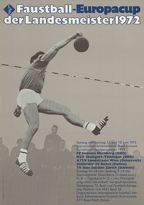 Faustball-Europacup der Landesmeister 1972, Sportzentrum Schützenmatte Basel