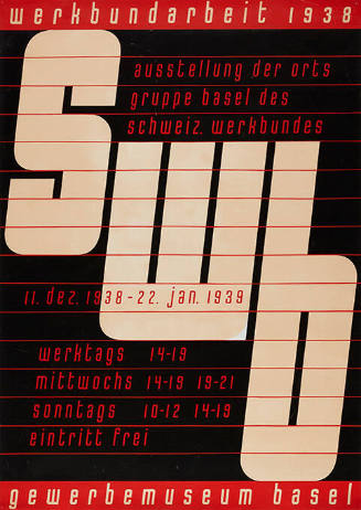 SWB, Ausstellung der Ortsgruppe Basel des schweiz. Werkbundes, Werkbundarbeit, Gewerbemuseum Basel