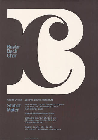 Stabat Mater, Antonin Dvorak, Basler Bach Chor, Casino Basel