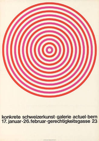 Konkrete Schweizerkunst, Galerie Actuel, Bern