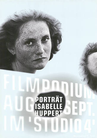 Porträt Isabelle Huppert, Filmpodium im ‘Studio 4’