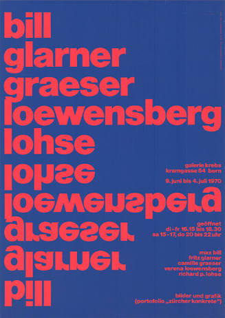 Bill, Glarner, Graeser, Loewensberg, Lohse, Galerie Krebs, Bern
