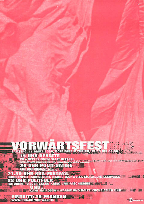 Vorwärtsfest, Rote Fabrik Zürich