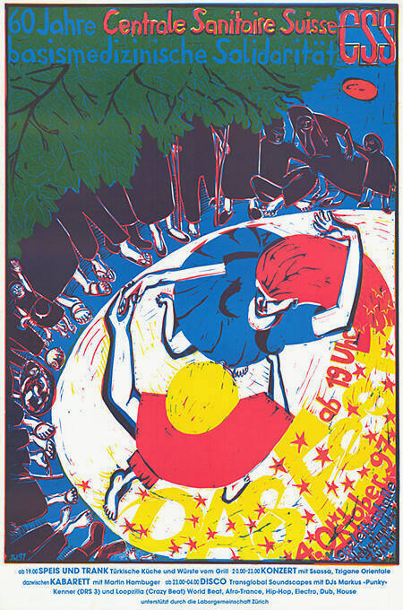 60 Jahre Centrale Sanitaire Suisse, CSS, basismedizinische Solidarität, Das Fest, Kanzleiturnhalle, Zürich