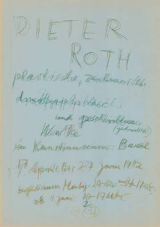 Dieter Roth, Kunstmuseum Basel