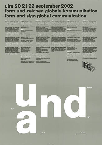 Form und Zeichen, Globale Kommunikation, Internationales Forum für Gestaltung Ulm