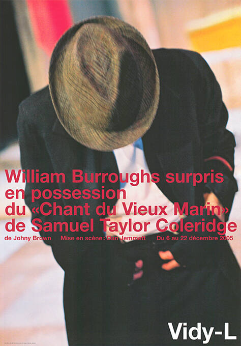 William Burroughs surprise en possession du «Chant du Vieux Marin» de Samuel Taylor Coleridge, Vidy-L