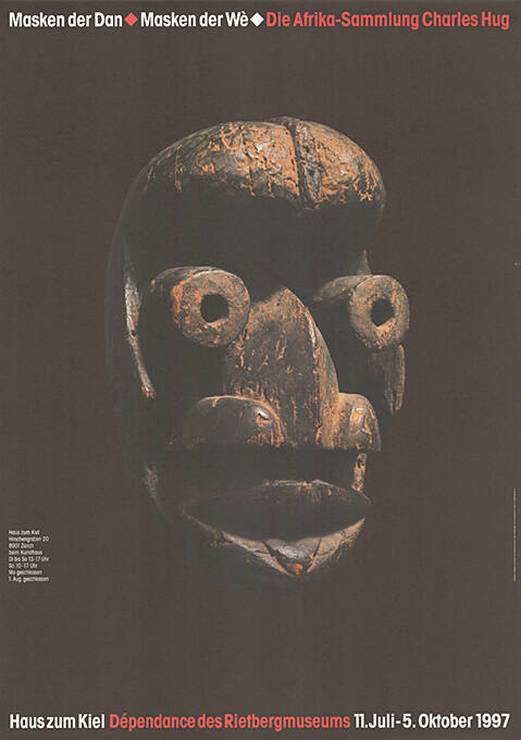 Masken der Dan, Masken der Wè, Die Afrika Sammlung, Charles Hug, Haus zum Kiel, Zürich