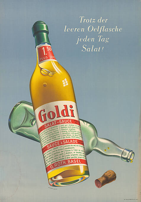 Goldi Salat-Sauce, Trotz der leeren Oelflasche jeden Tag Salat!