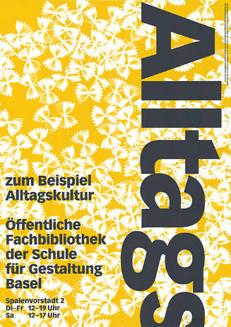 Zum Beispiel Alltagskultur, Öffentliche Fachbibliothek der Schule für Gestaltung Basel