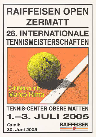 Raiffeisen Open Zermatt, 26. Internationale Tennismeisterschaften, Tennis-Center Obere Matten