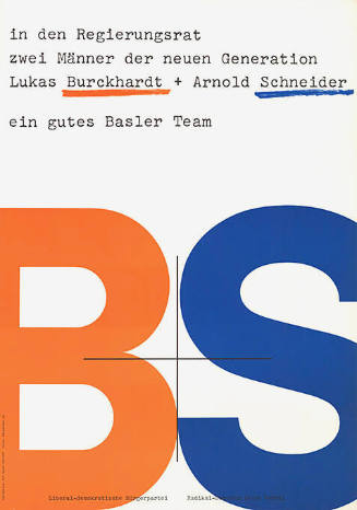 In den Regierungsrat zwei Männger der neuen Generation, Lukas Burckhardt + Arnold Schneider, ein gutes Basler Team