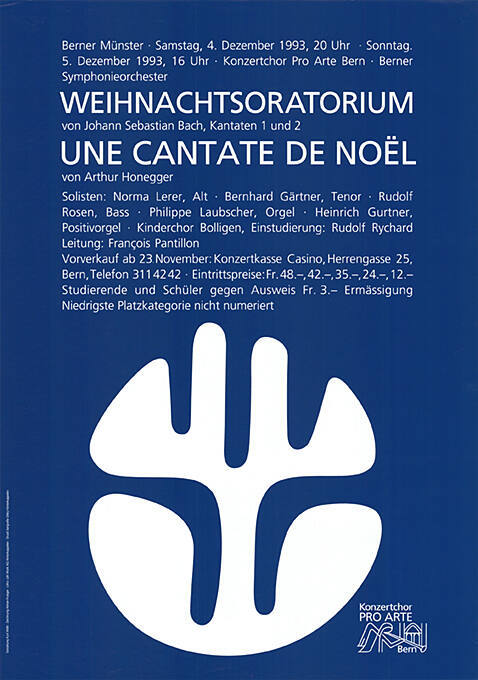 Weihnachtsoratorium, Une Cantate de Noël, Berner Münster