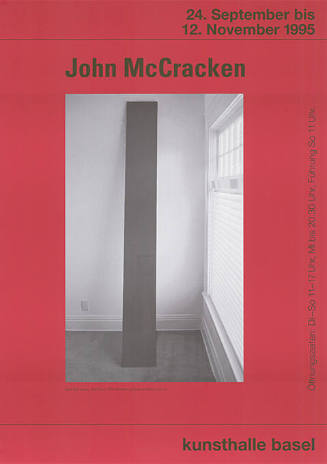 John McCracken, Kunsthalle Basel