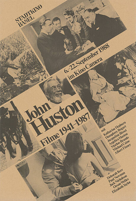 John Huston, Kino Camera, Stadtkino Basel