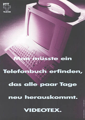 PTT Telecom. Man müsste ein Telefonbuch erfinden, das alle paar Tage neu herauskommt. Videotex