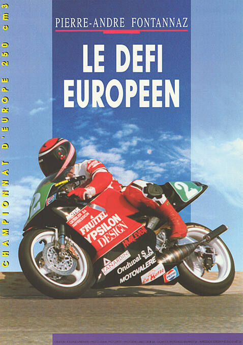 Pierre-André Fontannaz, Le défi européen, Championnat d’Europe 250 cm³