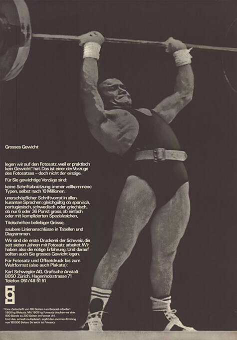 Grosses Gewicht […], Karl Schwegler AG