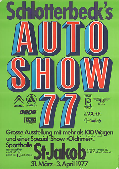 Schlotterbeck’s Auto-Show 77, Sporthalle St. Jakob, Basel