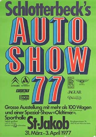 Schlotterbeck’s Auto-Show 77, Sporthalle St. Jakob, Basel