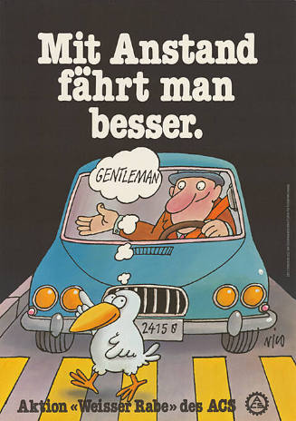 Mit Anstand fährt man besser. Aktion «Weisser Rabe» des ACS