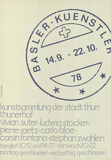 Basler Künstler, Kunstsammlung der Stadt Thun