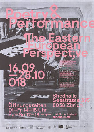 Poetry & Performance, The Eastern European Perspective, Shedhalle