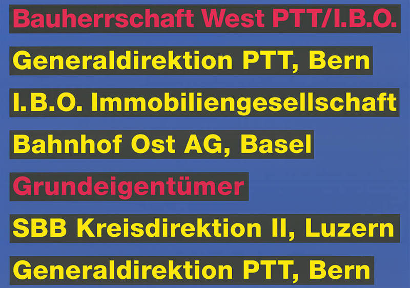 Bauherrschaft West PTT/I.B. […]