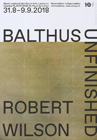 Balthus Unfinished, Robert Wilson, Musée cantonal des Beaux-Arts, Lausanne