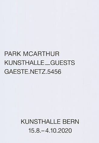 Park McArthur, Kunsthalle_Guests, Gaeste.Netz.5456, Kunsthalle Bern