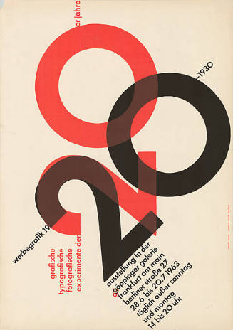 Werbegrafik 1920–1930, Göppinger Galerie, Frankfurt am Main