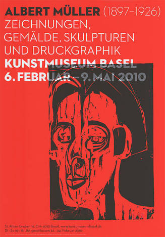 Albert Müller, Zeichnungen, Gemälde, Skulpturen und Druckgraphik, Kunstmuseum Basel