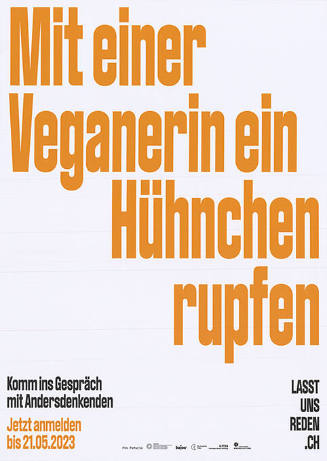 Mit einer Veganerin ein Hühnchen rupfen, Komm ins Gespräch mit Andersdenkenden.